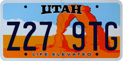 UT license plate Z279TG