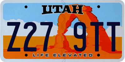 UT license plate Z279TT