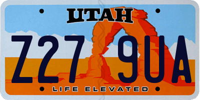 UT license plate Z279UA