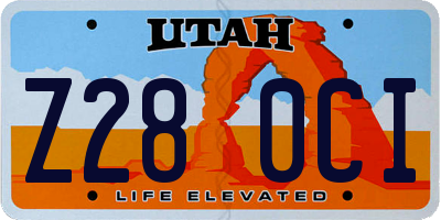 UT license plate Z280CI