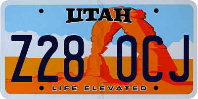 UT license plate Z280CJ