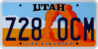 UT license plate Z280CM