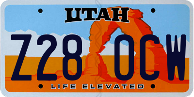 UT license plate Z280CW