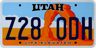 UT license plate Z280DH