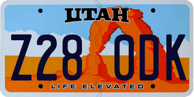 UT license plate Z280DK
