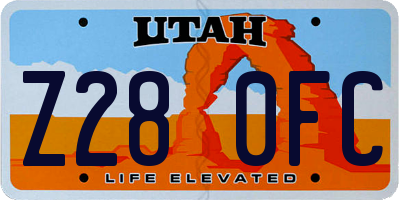 UT license plate Z280FC