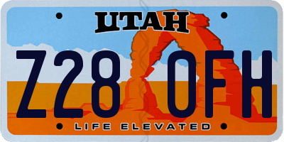 UT license plate Z280FH