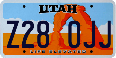 UT license plate Z280JJ