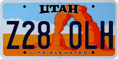 UT license plate Z280LH
