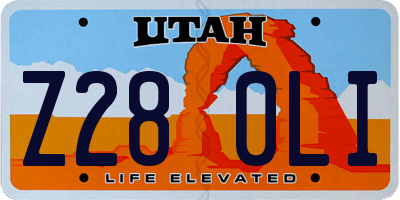 UT license plate Z280LI
