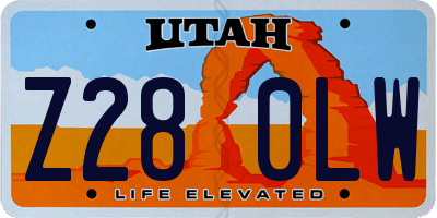 UT license plate Z280LW