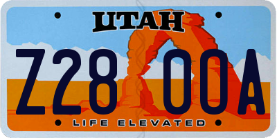 UT license plate Z280OA