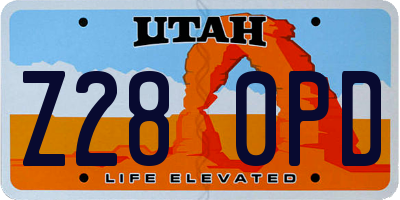 UT license plate Z280PD