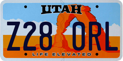 UT license plate Z280RL