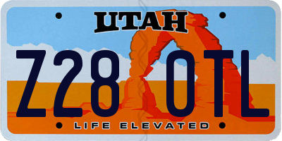 UT license plate Z280TL