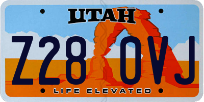 UT license plate Z280VJ