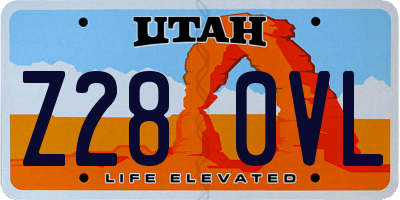 UT license plate Z280VL