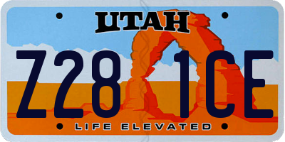 UT license plate Z281CE