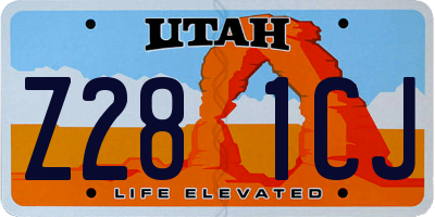 UT license plate Z281CJ
