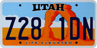 UT license plate Z281DN