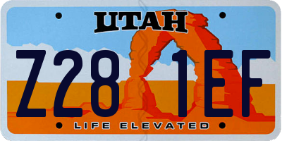 UT license plate Z281EF