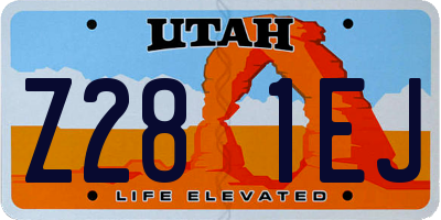 UT license plate Z281EJ