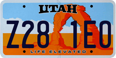 UT license plate Z281EO