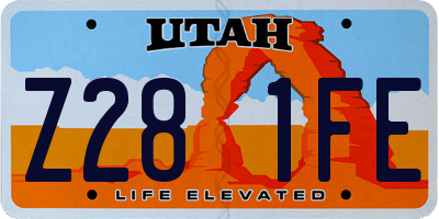 UT license plate Z281FE