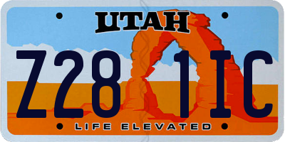 UT license plate Z281IC