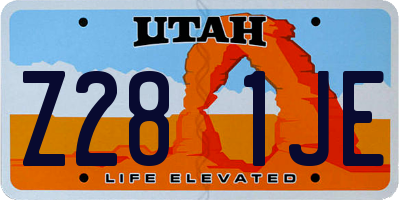 UT license plate Z281JE