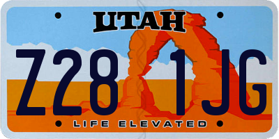 UT license plate Z281JG