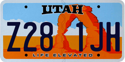 UT license plate Z281JH