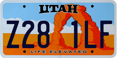 UT license plate Z281LF
