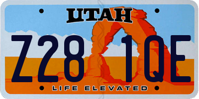 UT license plate Z281QE