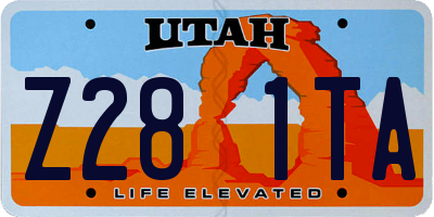UT license plate Z281TA