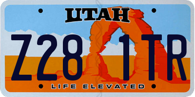 UT license plate Z281TR