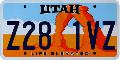 UT license plate Z281VZ