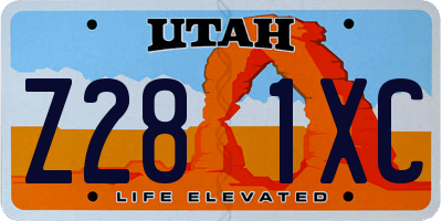 UT license plate Z281XC