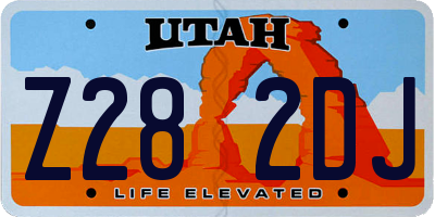 UT license plate Z282DJ