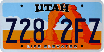 UT license plate Z282FZ