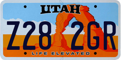 UT license plate Z282GR
