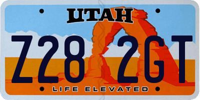 UT license plate Z282GT