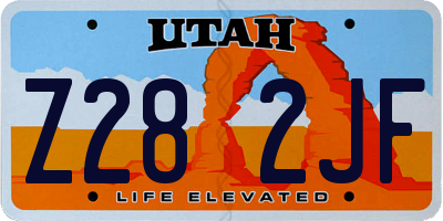 UT license plate Z282JF