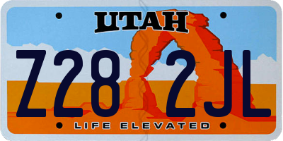 UT license plate Z282JL