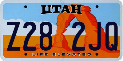 UT license plate Z282JQ