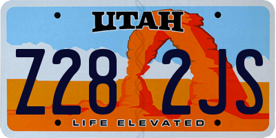 UT license plate Z282JS