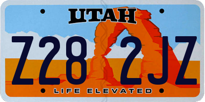 UT license plate Z282JZ