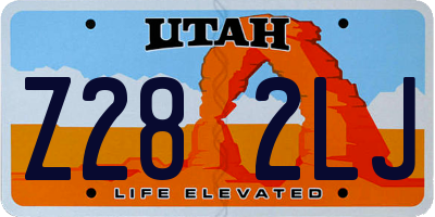 UT license plate Z282LJ