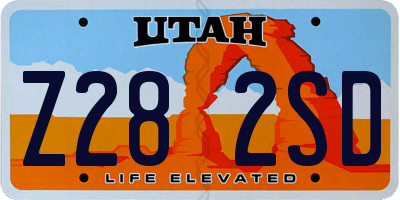 UT license plate Z282SD