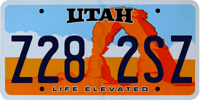 UT license plate Z282SZ